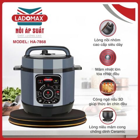 Nồi áp suất Ladomax HA-7868 6 Lít 100W