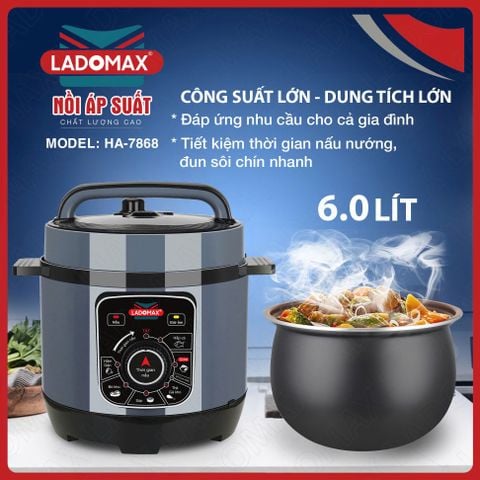 Nồi áp suất Ladomax HA-7868 6 Lít 100W