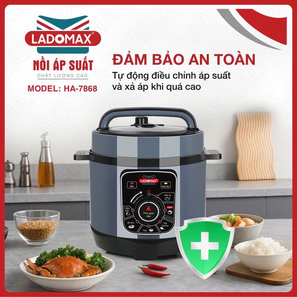 Nồi áp suất Ladomax HA-7868 6 Lít 1000W