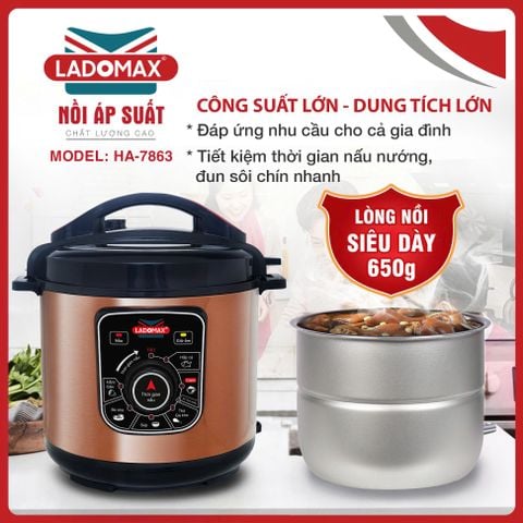 Nồi áp suất Ladomax HA-7863 6 Lít 1000W