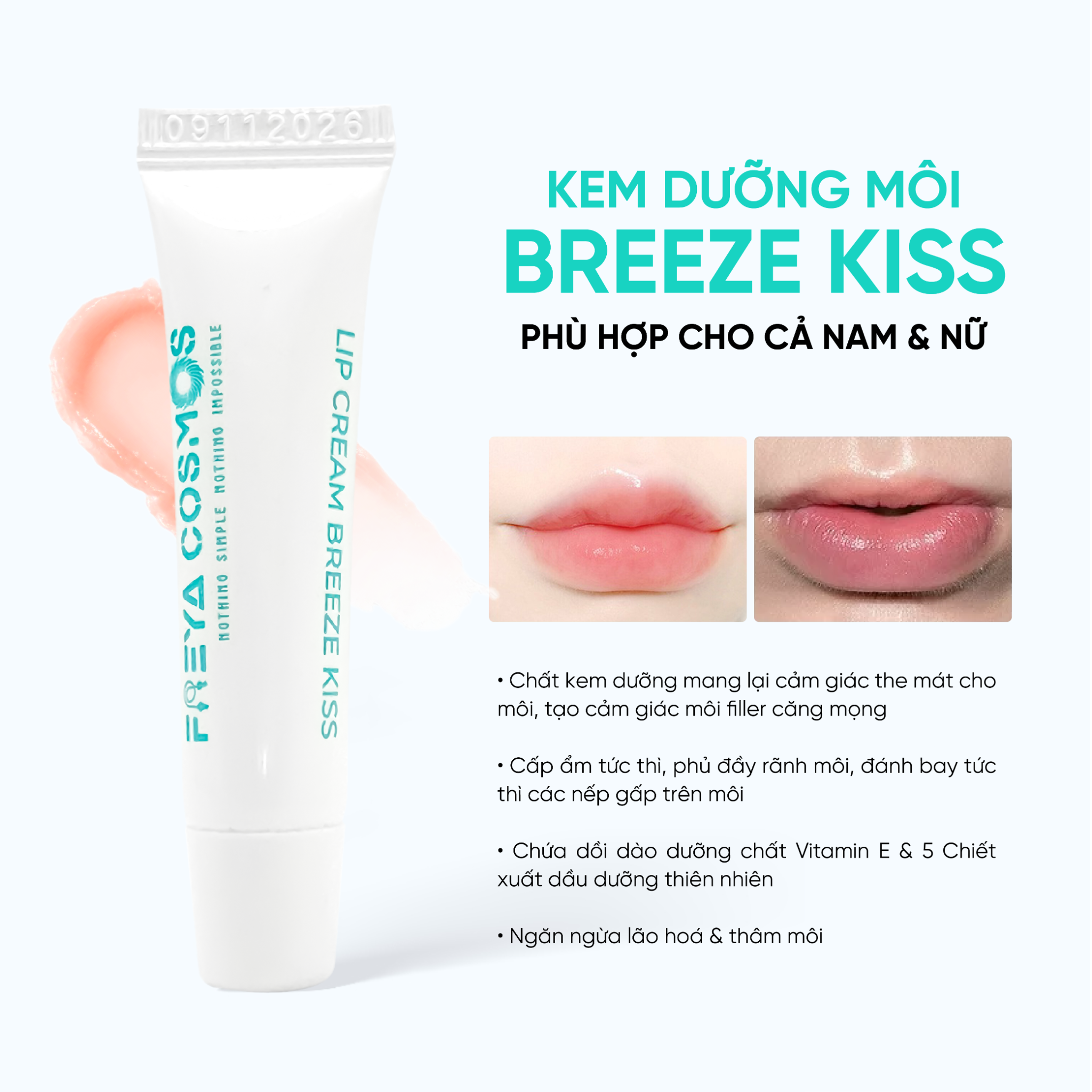 BreezeKiss Son Dưỡng Môi Freya Cosmos