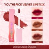 Son Kem Nhung, Mịn Mượt Chuẩn Màu Freya Cosmos YouthSpice Velvet Lipstick - 1.5gr 