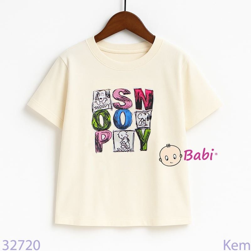  Áo Thun Tay Ngắn Chữ Sno.opy Cho Mẹ Và Bé (23kg - 75kg) 