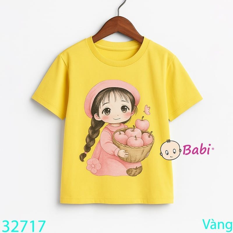  Áo Thun Tay Ngắn HÌnh Bé Gái Xinh xắn Cho Mẹ Và Bé (26kg - 56kg) 