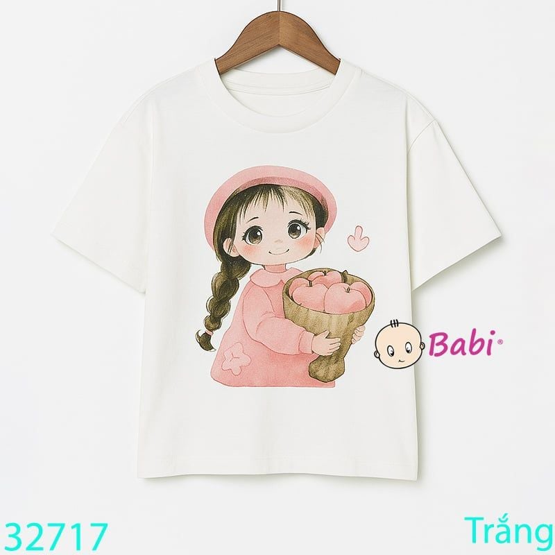  Áo Thun Tay Ngắn HÌnh Bé Gái Xinh xắn Cho Mẹ Và Bé (26kg - 56kg) 