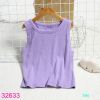  Áo Thun Croptop Sát Nách Bé Gái Màu Trơn Đơn Giản (30- 55kg) 
