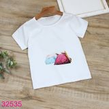  Áo Thun Tay Ngắn Cho Bé In Hình Công Chúa Xinh Xắn (2 - 9 Tuổi) 