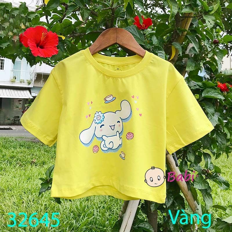  Áo CropTop Bé Gái In Hình Cina.mo.roll H1 (23kg - 50kg) 