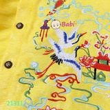  Áo Dài Cách Tân  Bé Trai Cao Cấp Thêu Chim Hạc (11kg - 46kg) 