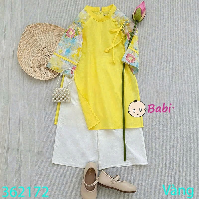  ÁO DÀI LINEN XUÂN HOA (13kg - 40kg) 