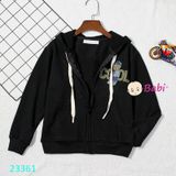  Áo Khoác Da Cá Có Nón Màu Trơn In Logo Cool Ngầu (17kg - 55kg) 