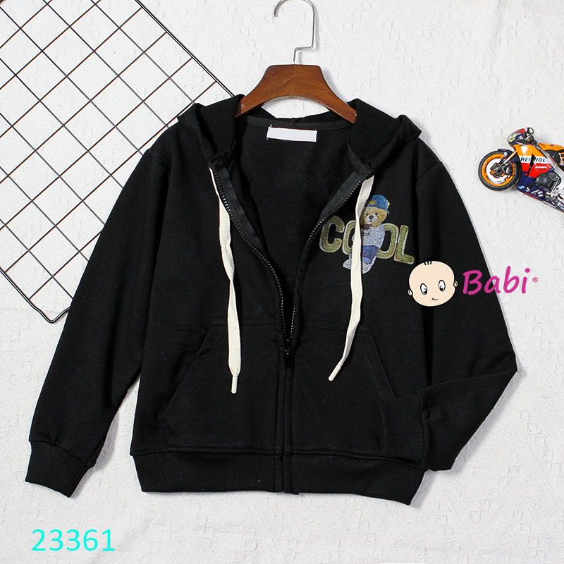  Áo Khoác Da Cá Có Nón Màu Trơn In Logo Cool Ngầu (17kg - 55kg) 