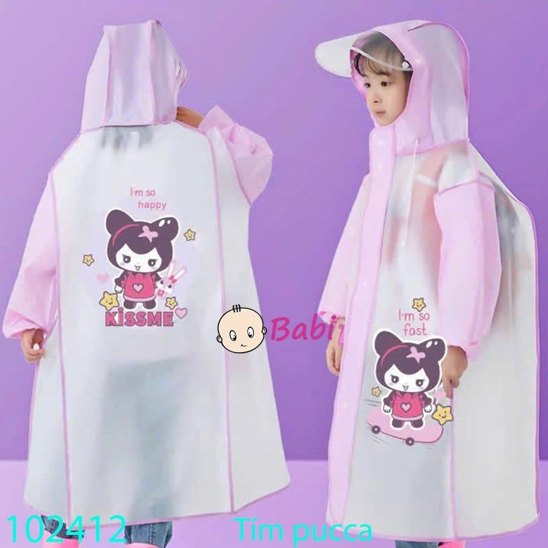  Áo Mưa Bé Trai Bé Gái Nhiều Họa Tiết 