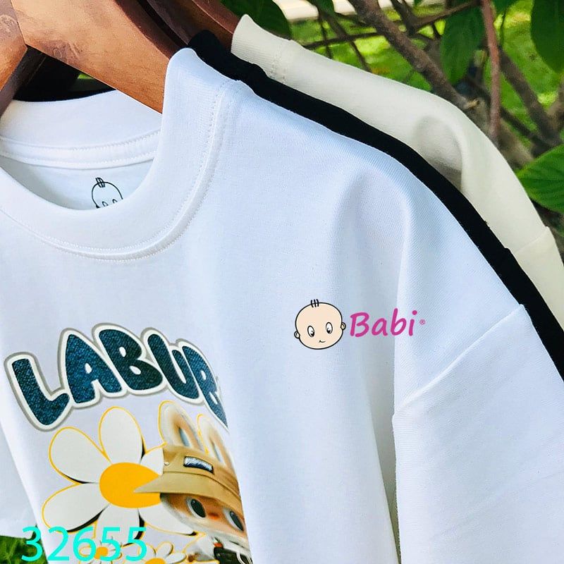  Áo Thun Bé Gái Cộc Tay In Labubu  Dễ Thương  (26kg - 60kg) 