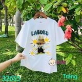  Áo Thun Bé Gái Cộc Tay In Labubu  Dễ Thương  (26kg - 60kg) 