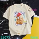  Áo Thun Bé Trai Tay Ngắn Hình Capy Đội Nón (26kg - 65kg) 