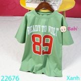  Áo Thun Bé Trai Tay Ngắn Số 89 (37kg - 62kg) 