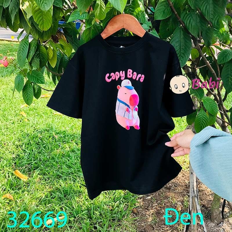  Áo Thun Cotton Ca.Py.Ba.Ra Cho Bé (26kg - 60kg) 