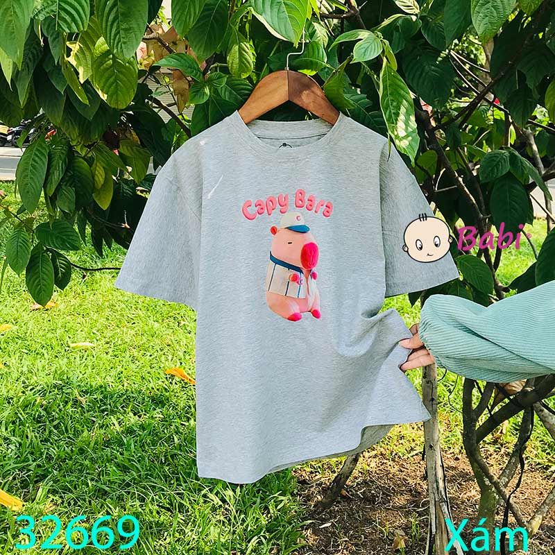  Áo Thun Cotton Ca.Py.Ba.Ra Cho Bé (26kg - 60kg) 