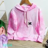  Áo Thun Hoodie Cho Bé  Gái Tay Dài Màu Loang Sành Điệu (17kg - 50kg) 