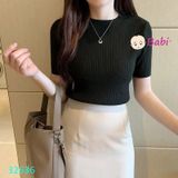  Áo Thun Len Dệt  Kim Màu Trơn Cho Bé Gái Size Đại (40kg-55kg) 