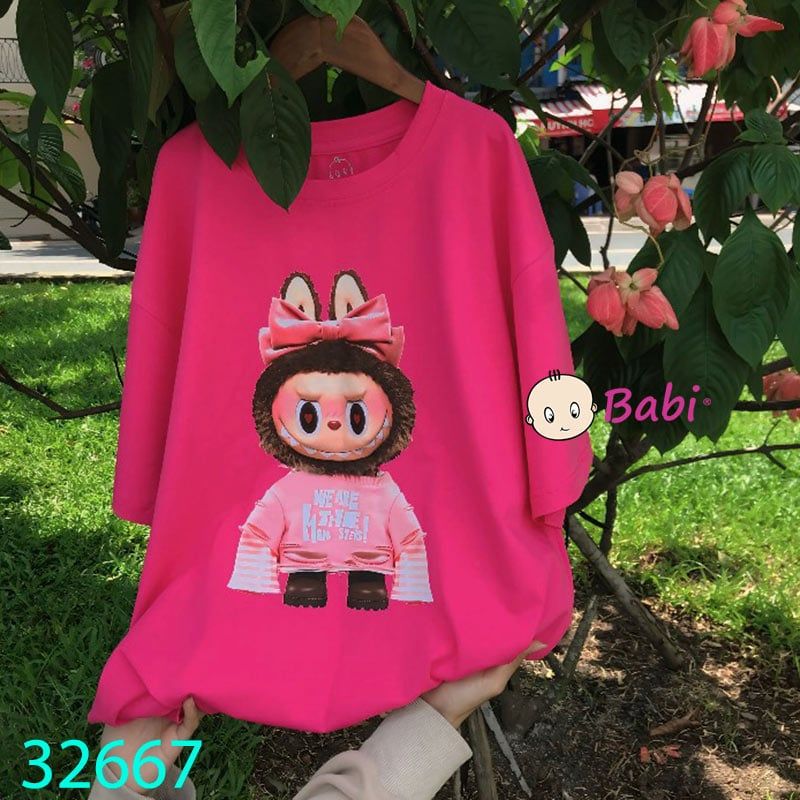  Áo Thun Size Đại Hình Bu Bu Đeo Nơ (50kg - 60kg) 