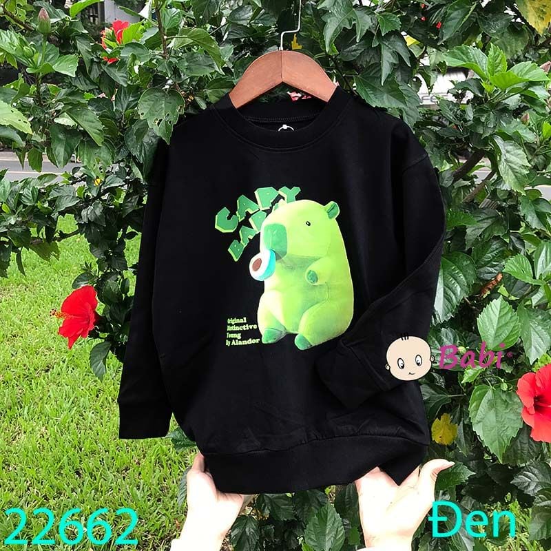  Áo Thun Tay Dài Cho Trẻ Em In Hình Ca Py  (23kg - 65kg) 