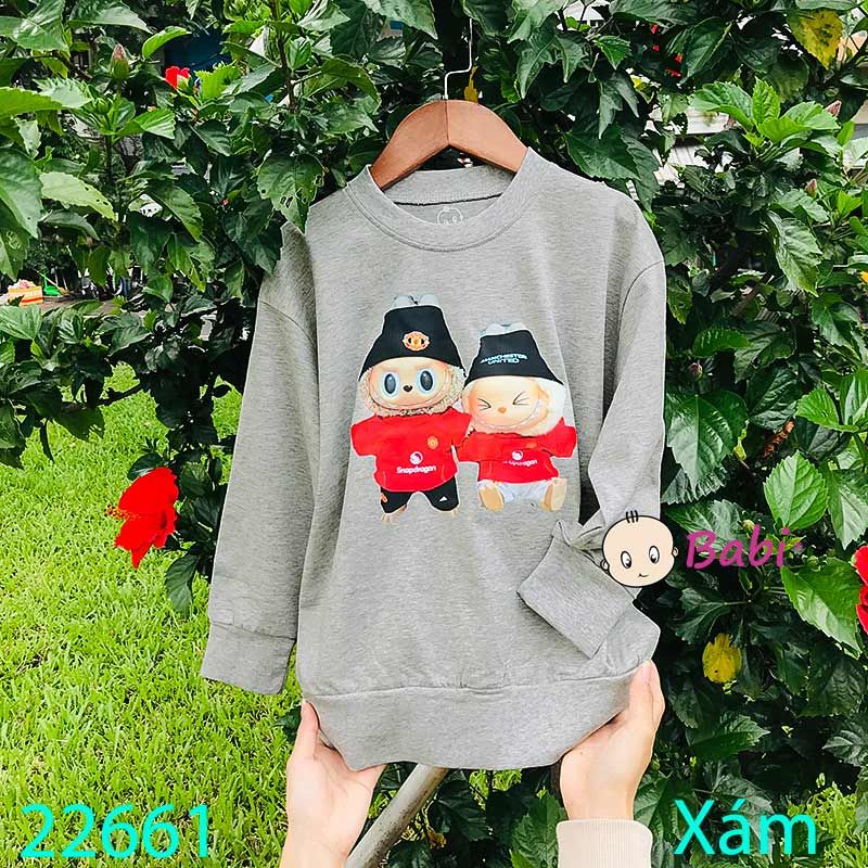  Áo Thun Tay Dài Cho Trẻ Em In Hình La Bu Bu (23kg - 65kg) 