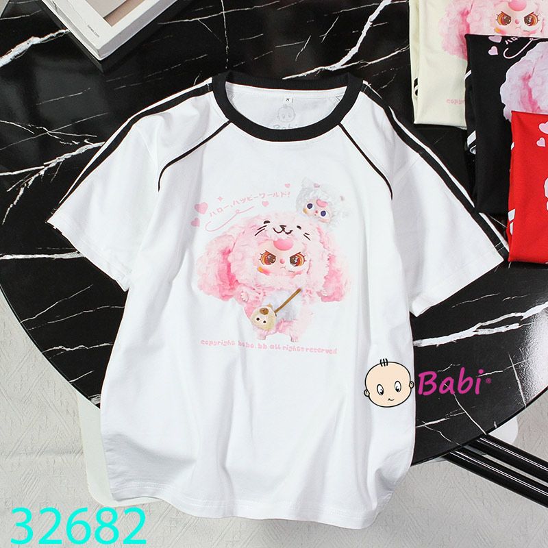  Áo Thun Tay Ngắn Cho Bé Hình Babi Tree Hồng (26kg - 52kg) 