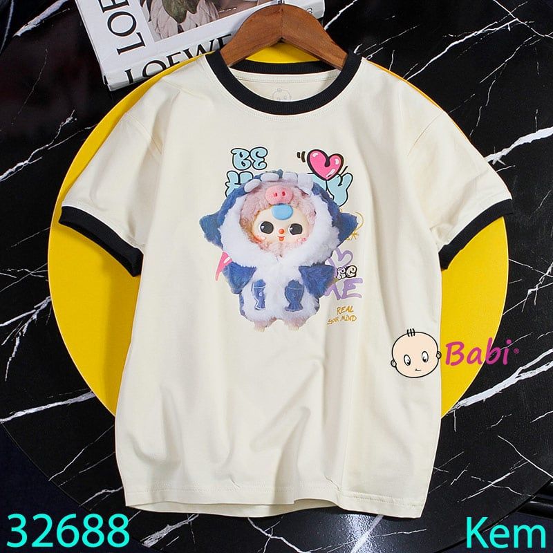  Áo Thun Tay Ngắn Cho Bé Hình Babi Tree M3 (23kg - 55kg) 