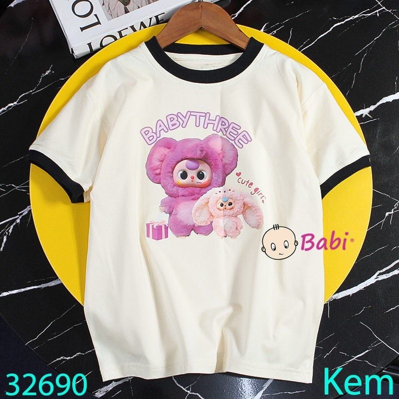  Áo Thun Tay Ngắn Cho Bé Hình Babi Tree M5 (23kg - 55kg) 