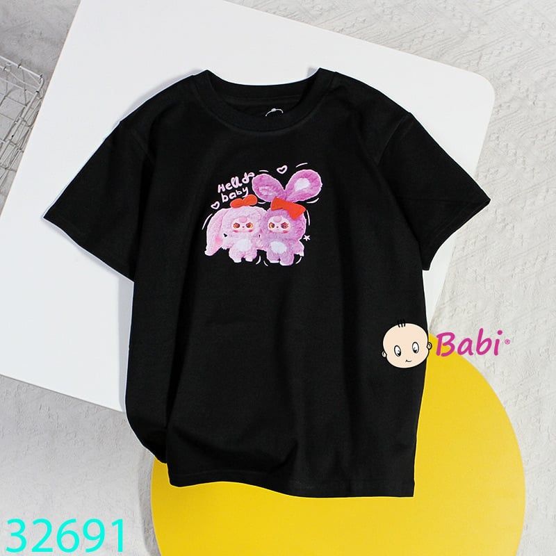  Áo Thun Tay Ngắn Cho Bé Hình Babi Tree Tím (13kg - 45kg) 