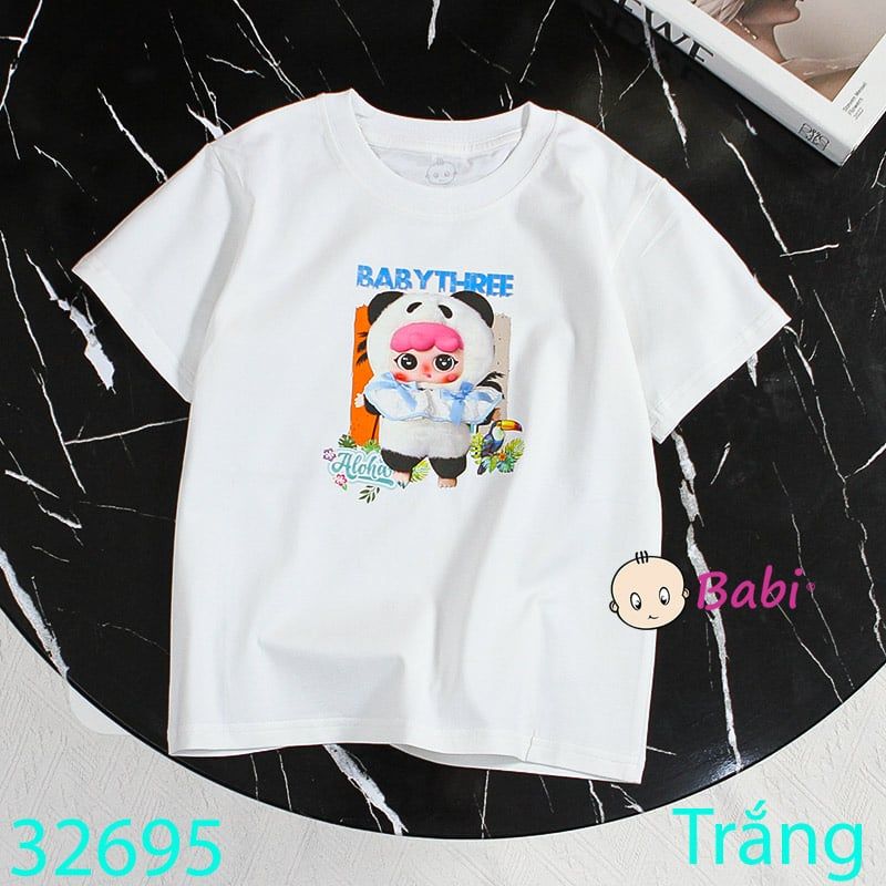  Áo Thun Tay Ngắn Cho Bé Hình Baby-Tree Đội Nón (13kg - 45kg) 