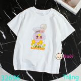  Áo Thun Tay Ngắn Cho Bé Hình Macaron Hoa Vàng (13kg - 45kg) 