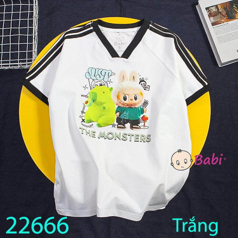 Áo Thun Tay Ngắn Cho Trẻ Em In La.Bu.Bu (30kg - 60kg) 