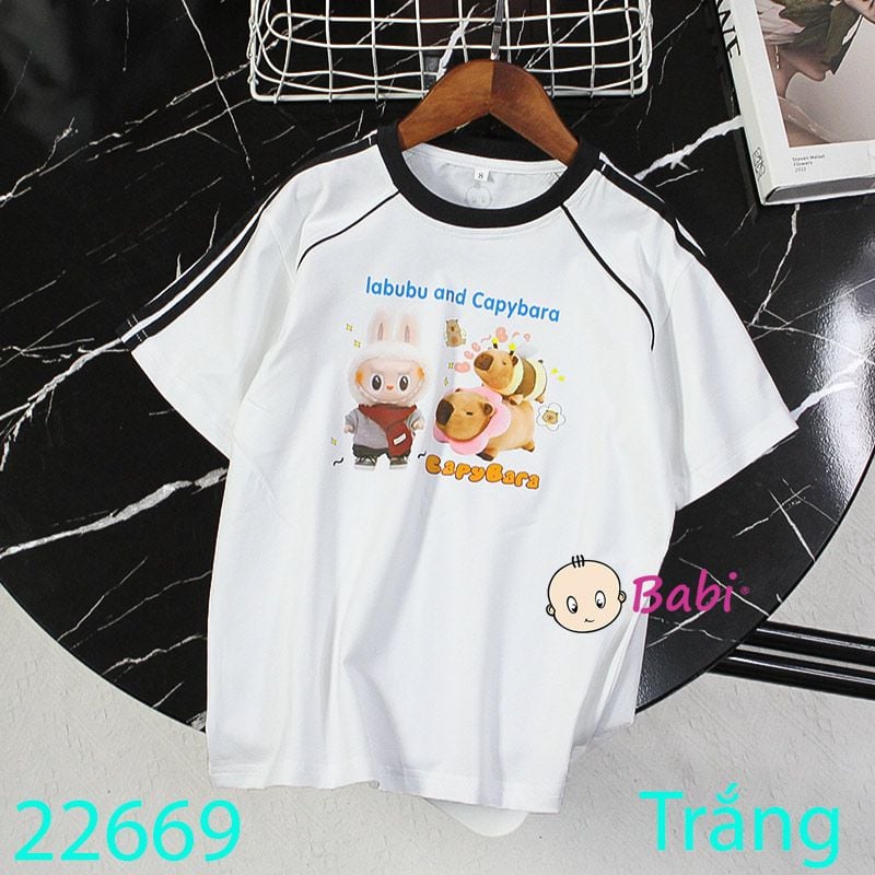  Áo Thun Tay Ngắn Cho Trẻ Em Labu.Capy M1 (26kg - 52kg) 