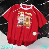  Áo Thun Tay Ngắn Cho Trẻ Em Labu.Capy M2 (26kg - 52kg) 