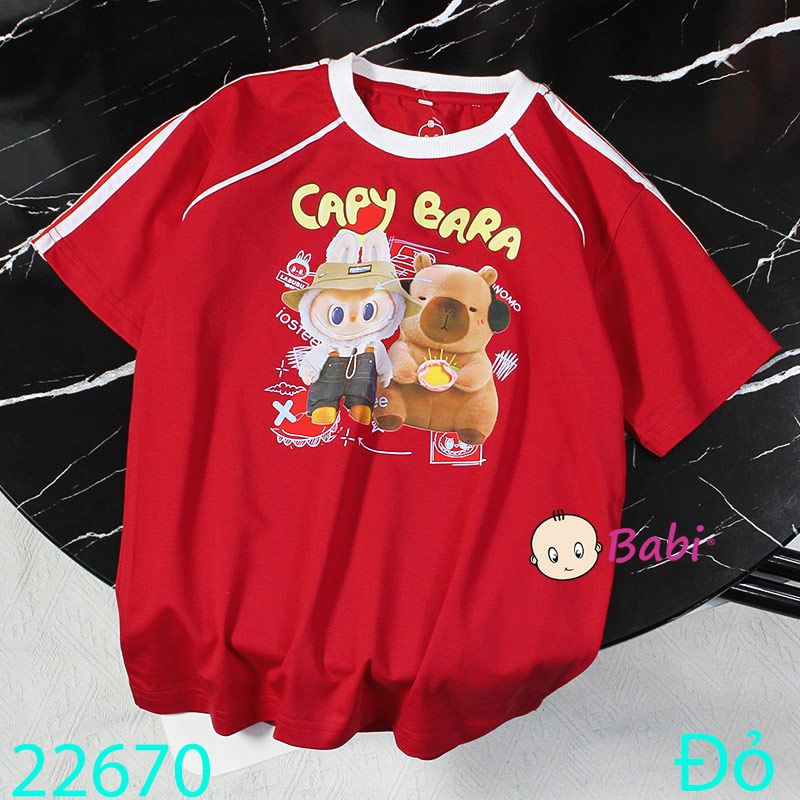  Áo Thun Tay Ngắn Cho Trẻ Em Labu.Capy M2 (26kg - 52kg) 