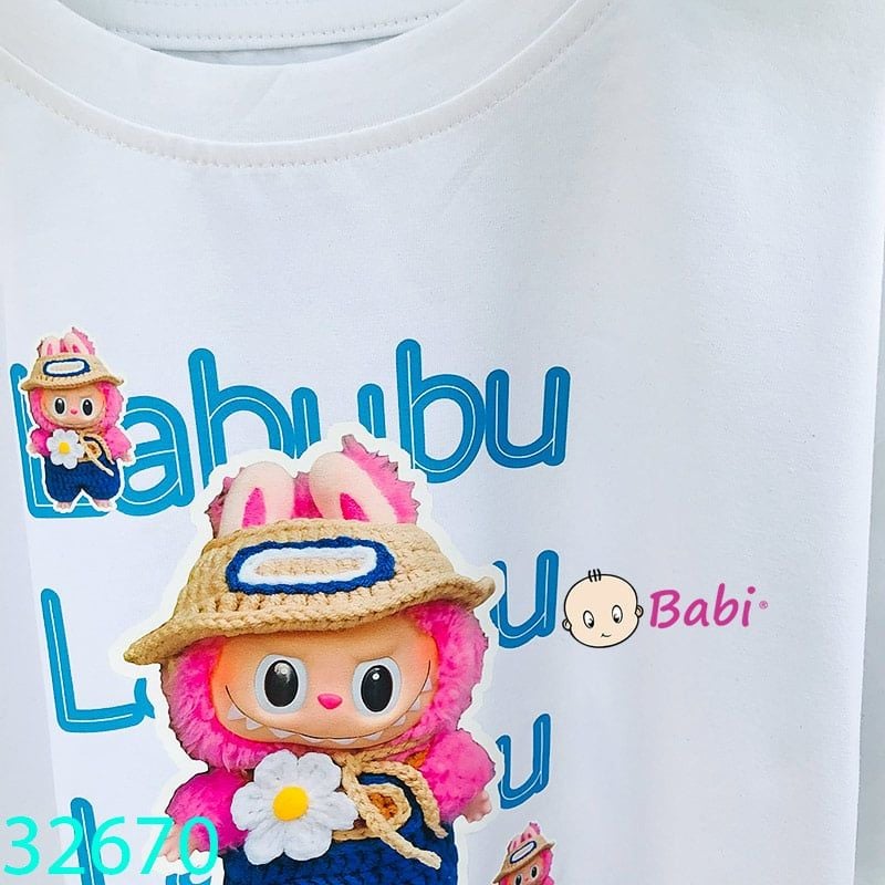  Áo Thun Tay Ngắn La Bu Bu Đội Nón (26kg - 60kg) 