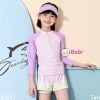 Bộ Bơi Bé Gái Tay Dài Quần Ngắn Loang Màu (30-55kg)