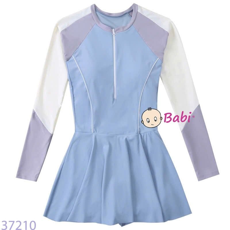  Bộ Bơi Bé Gái Tay Dài Váy Liền Mảnh M6 (26-47kg) 