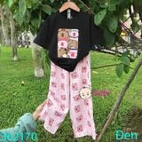  Bộ Bé Gái Ca.Py Quần Đũi Caro Hồng (26kg - 57kg) 