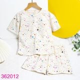  Bộ Bé Gái Áo Croptop Quần Short In Họa Tiết Xinh Xắn  (20kg-55kg) 