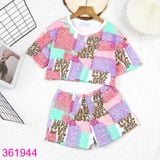  Bộ Bé Gái Áo Croptop Quần Short Năng Động (20kg-52kg) 