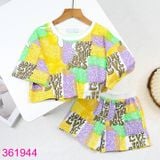  Bộ Bé Gái Áo Croptop Quần Short Năng Động (20kg-52kg) 