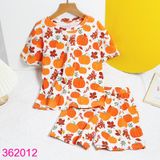  Bộ Bé Gái Áo Croptop Quần Short In Họa Tiết Xinh Xắn  (20kg-55kg) 