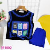  Bộ Bé Gái Sát Nách Quần Short Họa Tiết Cute (13kg-50kg) 