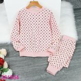  Bộ Cotton Cho Bé Gái Tay Dài Quần Dài Mặc Ấm Ngày Lạnh Nhiều Họa Tiết (5 - 10 tuổi) 