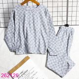  Bộ Cotton Cho Bé Trai Tay Dài Quần Dài Ấm Áp Nhiều Họa Tiết (17kg- 40kg) 