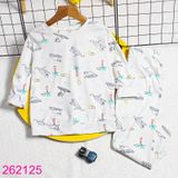  Bộ Cotton Cho Bé Trai Tay Dài Quần Dài Ấm Áp Nhiều Họa Tiết (17kg- 40kg) 